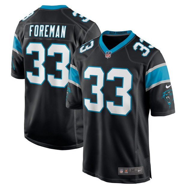 mens nike donta foreman black carolina panthers game player jersey